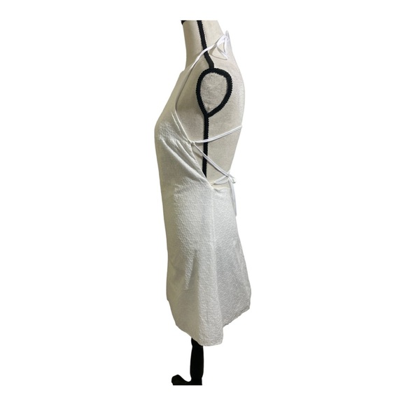Miss Selfridige ASOS dress white halter neck open strap back eyelet. Size 4 - Picture 8 of 12